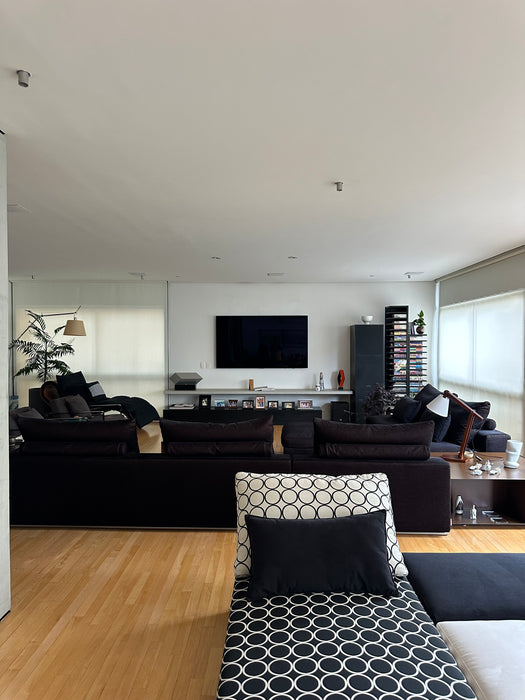 Sofá "Groundpiece" com Pufe – Antonio Citterio para Flexform