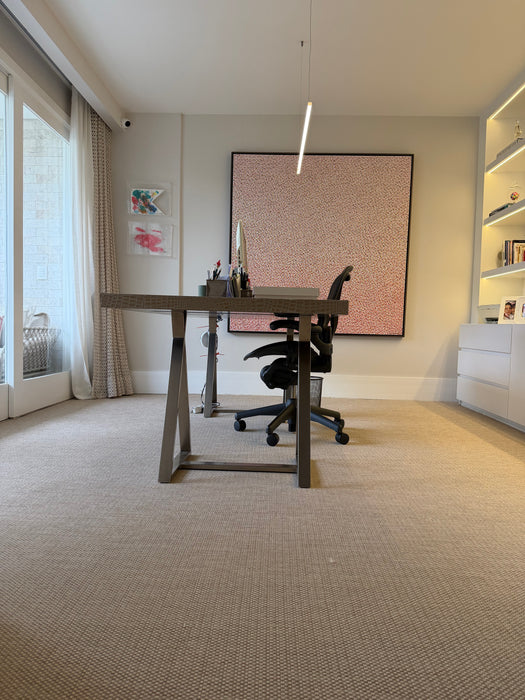 Mesa de Escritório Cavalete em Couro
