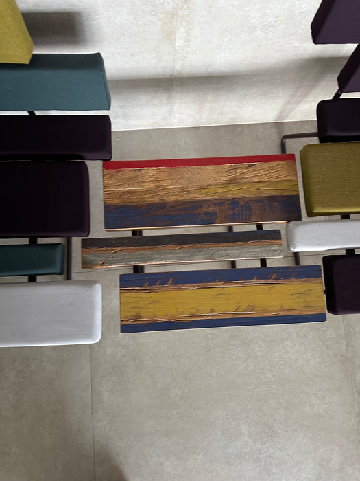 Par de Poltronas "Tiras" com Mesa - ,Ovo