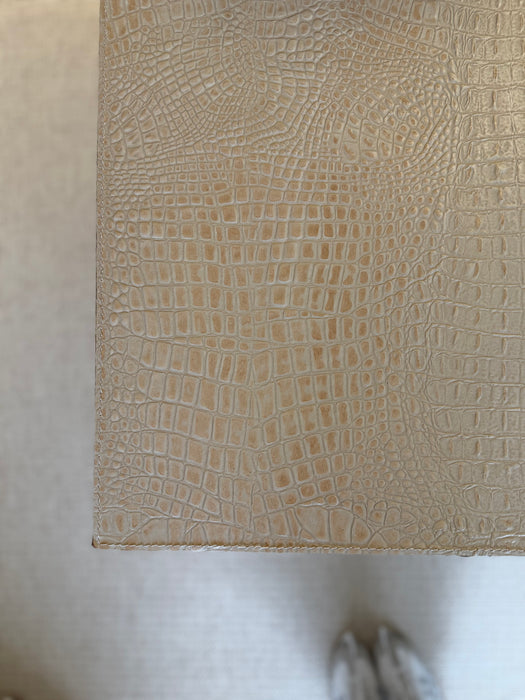 Mesa de Escritório Cavalete em Couro