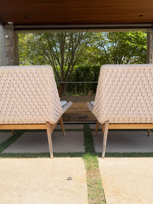 Conjunto Outdoor (1 sofá + 2 poltronas (sem braço) + 2 poltronas (com braços) - Dunelli