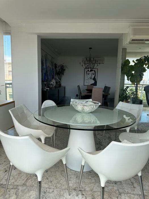 Mesa de Jantar com Tampo de Vidro – Artefacto