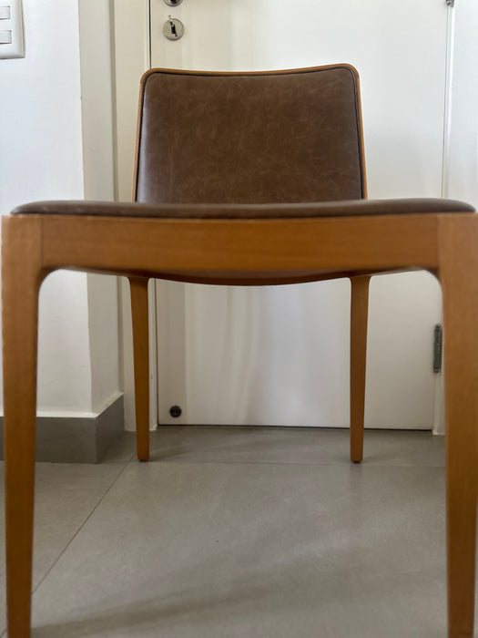 Conjunto com 4 Cadeiras "Malha" em Couro - Jader Almeida