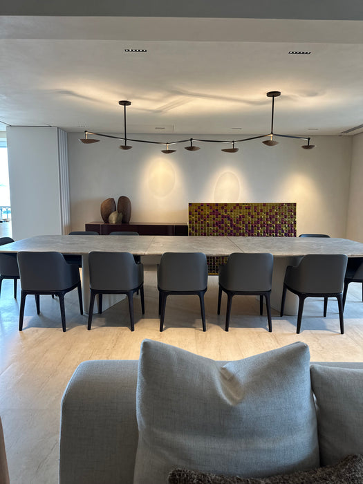 Conjunto de 12 Cadeiras "Grace" com Braços em Couro - Emmanuel Gallina para Poliform