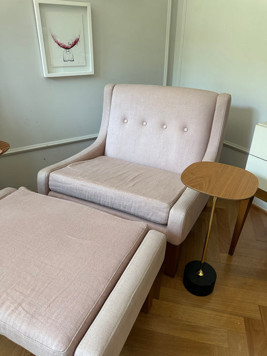 Poltrona “Paraty” com Banqueta – Sérgio Rodrigues Reedição Dpot