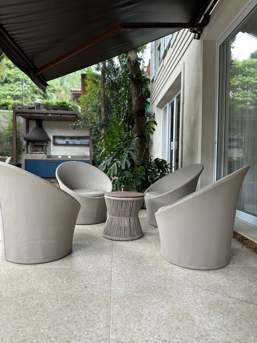 Tamborete "Fision" Cinza – Tidelli