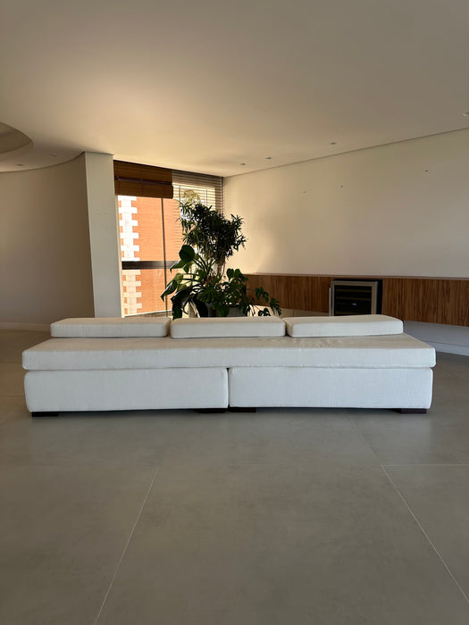 Módulo Pufe com Almofada e Encosto