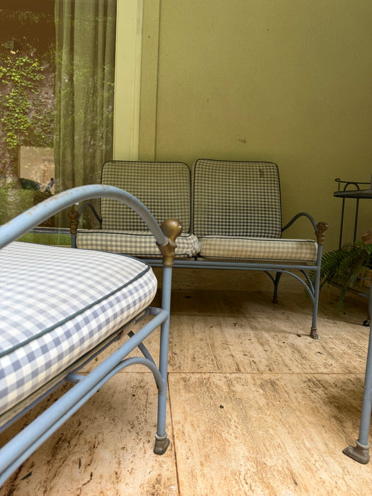 Conjunto em Ferro com Sofá + 2 Poltronas + Carrinho bar - Artefacto