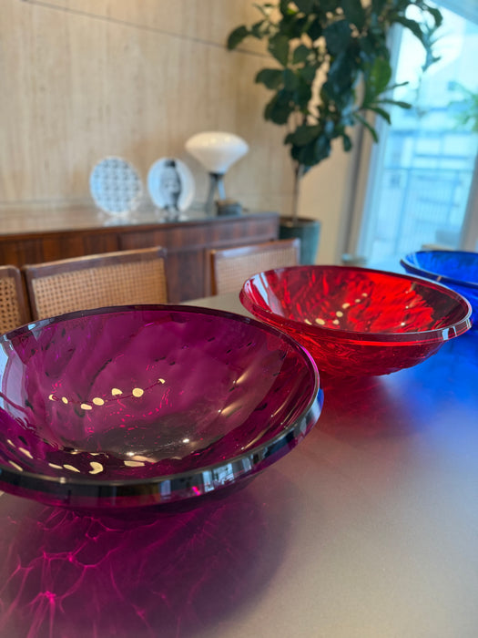 Conjunto com 3 Bowls “Moon” (Roxo, Vermelho e Azul) – Mario Bellini para Kartell