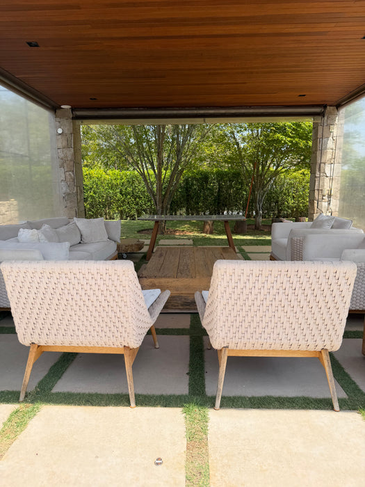 Conjunto Outdoor (1 sofá + 2 poltronas (sem braço) + 2 poltronas (com braços) - Dunelli