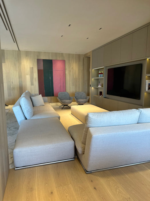 Sofá Modular "Marcel" com Par de Pufes – Antonio Citterio para B&B Italia