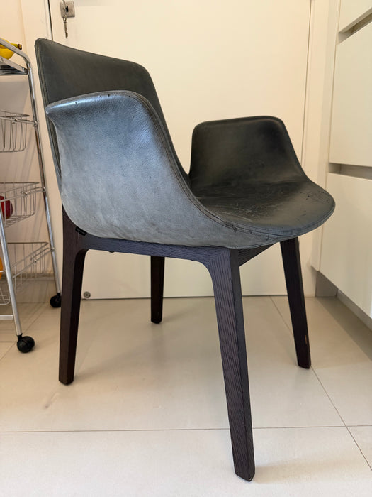 Conjunto com 4 Cadeiras "Ventura" em Couro – Jean-Marie Massaud para Poliform