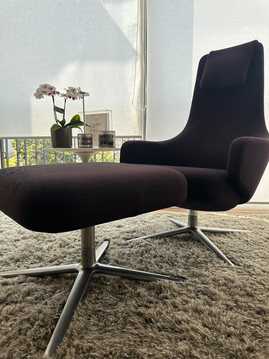 Poltrona "Repos" com Banqueta - Antonio Citterio para Vitra