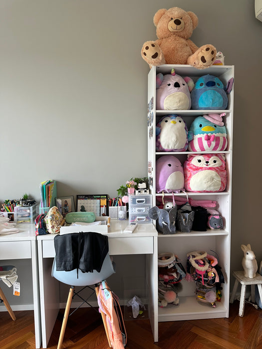 Quarto Infantil para 2 pessoas ( Inclui: 2 Camas Infantil (colchão Incluso) + Par de Mesas laterais + Par de Estantes + Par de Escrivaninhas)