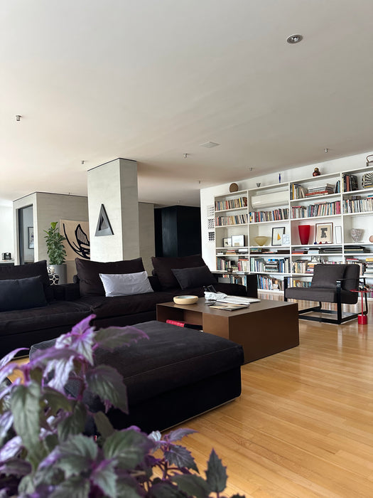 Sofá "Groundpiece" com Pufe – Antonio Citterio para Flexform