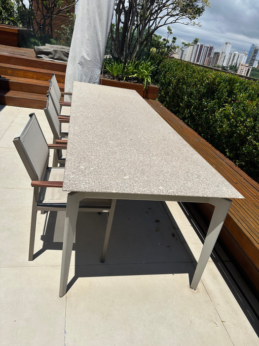 Conjunto Outdoor com Mesa de Jantar e 4 Cadeiras "Ônix" - Franccino  e Mac Design