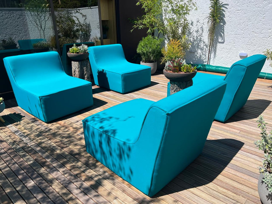 Par de Poltronas Outdoor (com capa de proteção) - Tecido Regatta Sunbrella