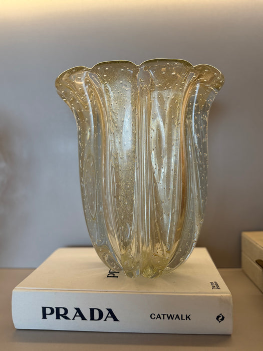 Vaso em Murano com Pó de Ouro (Grande)