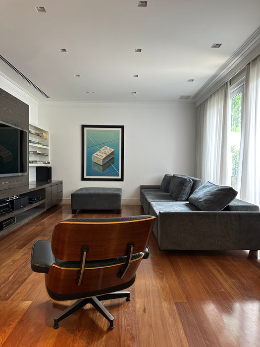 Sofá Retrátil com Pufe