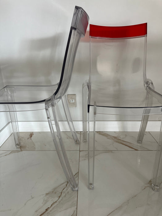 Conjunto com 6 Cadeiras “Hi Cut” – Philippe Starck para Kartell