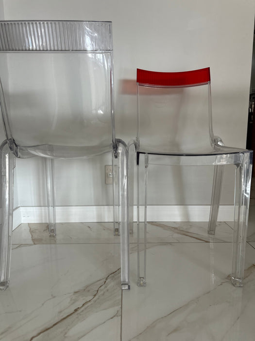Conjunto com 6 Cadeiras “Hi Cut” – Philippe Starck para Kartell