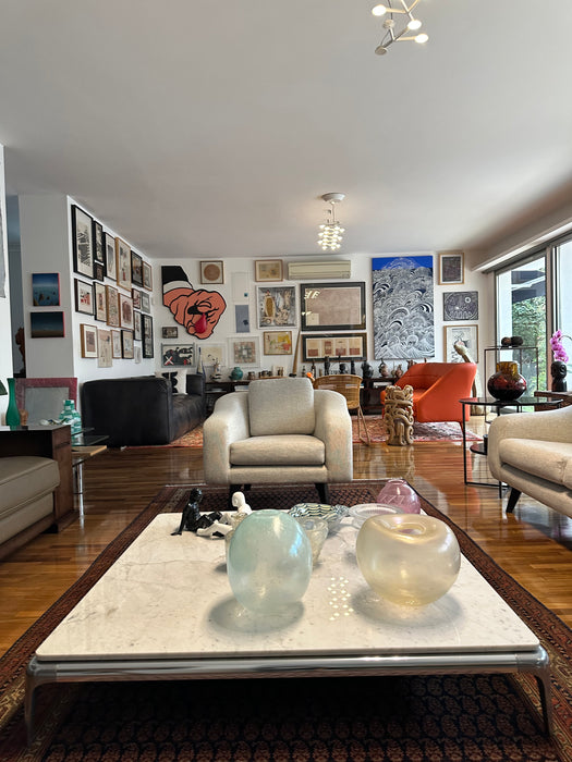 Conjunto de Poltrona e Sofá "Curva" - Adquirido loja Arquivo Vivo