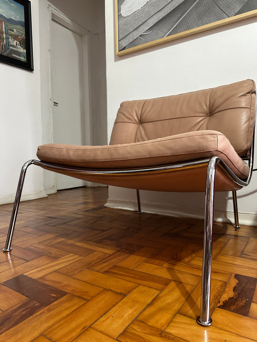 Poltrona "Frog" em Couro – Piero Lissoni para Living Divani