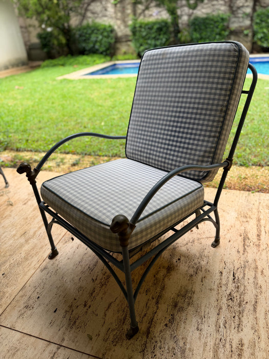 Conjunto em Ferro com Sofá + 2 Poltronas + Carrinho bar - Artefacto