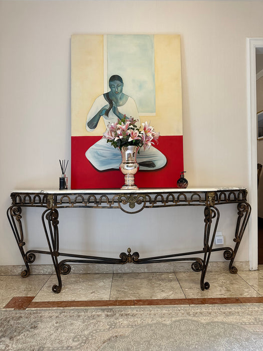 Aparador Clássico em Ferro com Tampo em Mármore