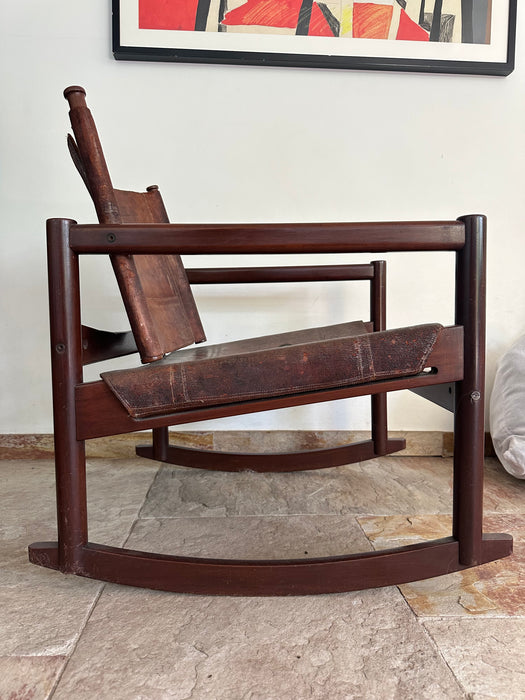 Cadeira de Balanço “Peglev Rocking” Vintage – Michel Arnault para Objekto