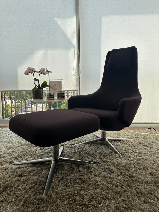 Poltrona "Repos" com Banqueta - Antonio Citterio para Vitra