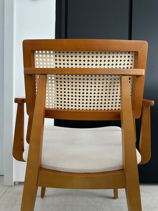 Conjunto de 6 Cadeiras em Madeira e Palhinha