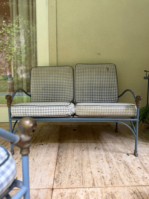 Conjunto em Ferro com Sofá + 2 Poltronas + Carrinho bar - Artefacto