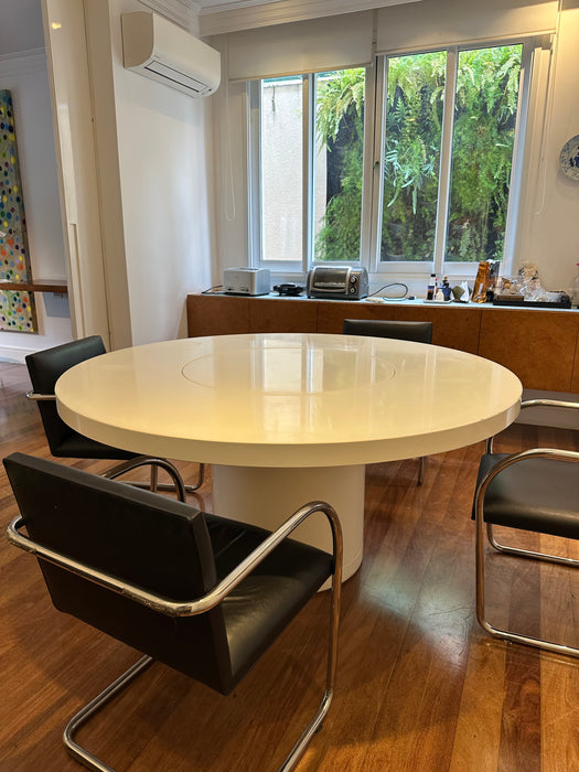 Mesa de Jantar Redonda com Centro Giratório