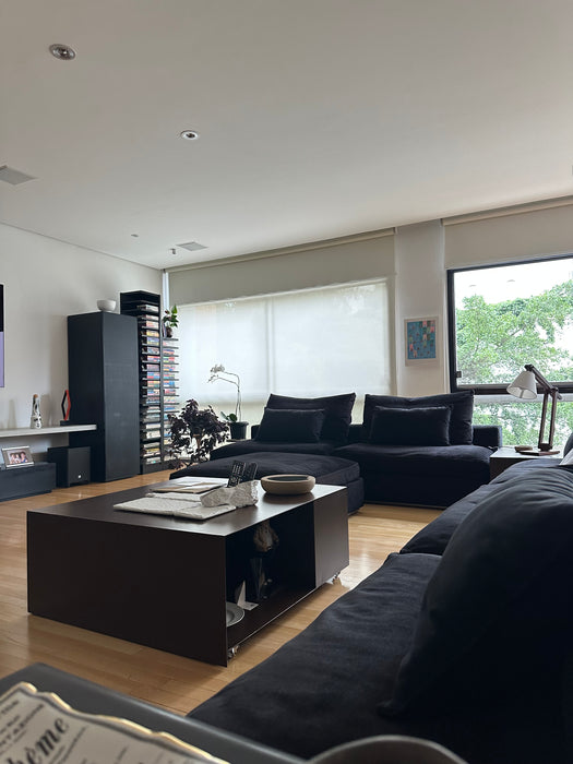 Sofá "Groundpiece" com Pufe – Antonio Citterio para Flexform