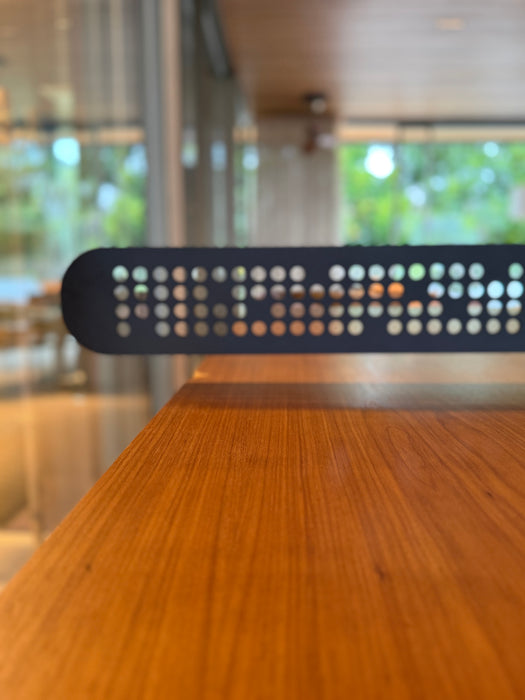 Mesa “Ping x Pong” em Freijó com Pés em Corten – Mula Preta