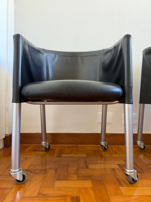 Conjunto de 4 Cadeiras "Mixer" em Couro – Antonio Citterio para Flexform