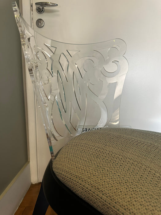 Par de Cadeiras com Encosto em Acrílico