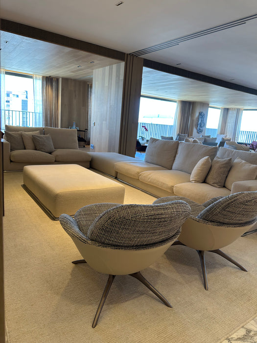 Sofá Modular "Marcel" com Par de Pufes – Antonio Citterio para B&B Italia