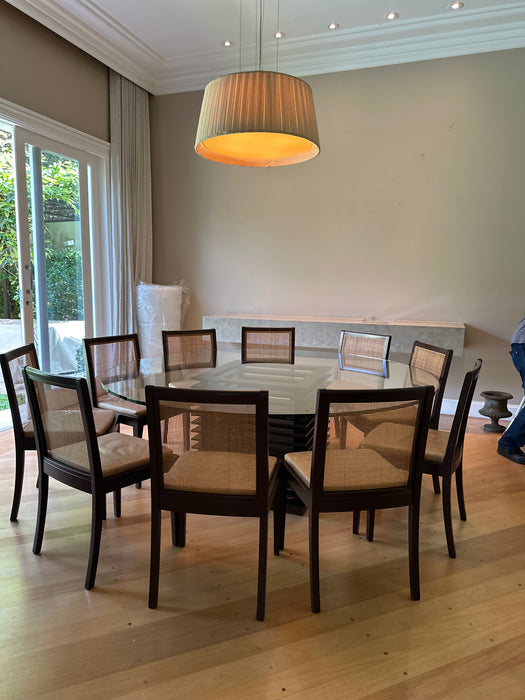 Mesa de Jantar "Fresta" com tampo em Vidro - Etel Carmona para Etel