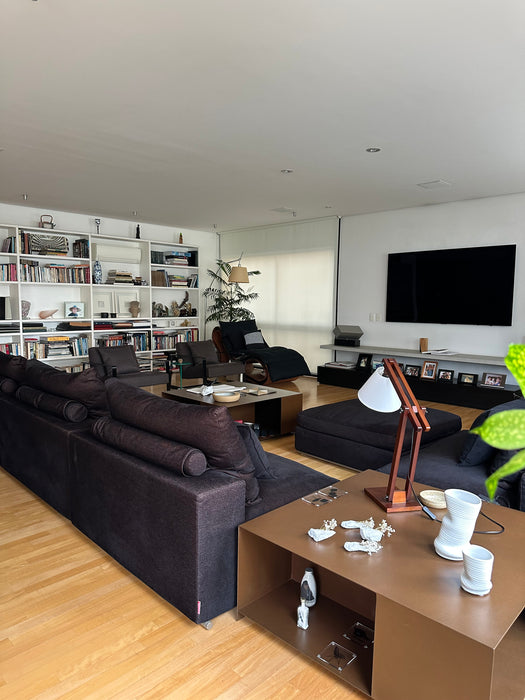 Sofá "Groundpiece" com Pufe – Antonio Citterio para Flexform