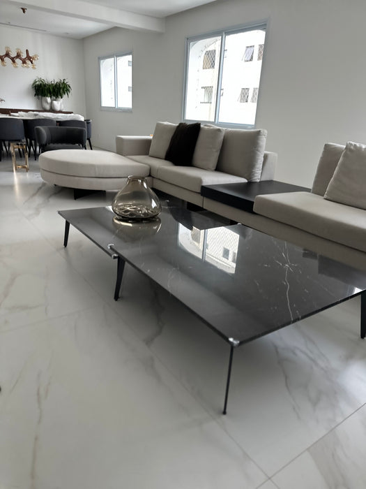 Par de Mesas de Centro "Santiago" com Tampo em Mármore - Essencial Casa Móveis