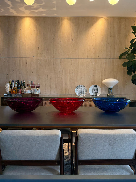 Conjunto com 3 Bowls “Moon” (Roxo, Vermelho e Azul) – Mario Bellini para Kartell