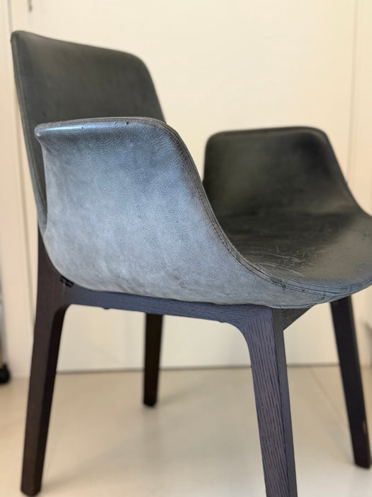 Conjunto com 4 Cadeiras "Ventura" em Couro – Jean-Marie Massaud para Poliform