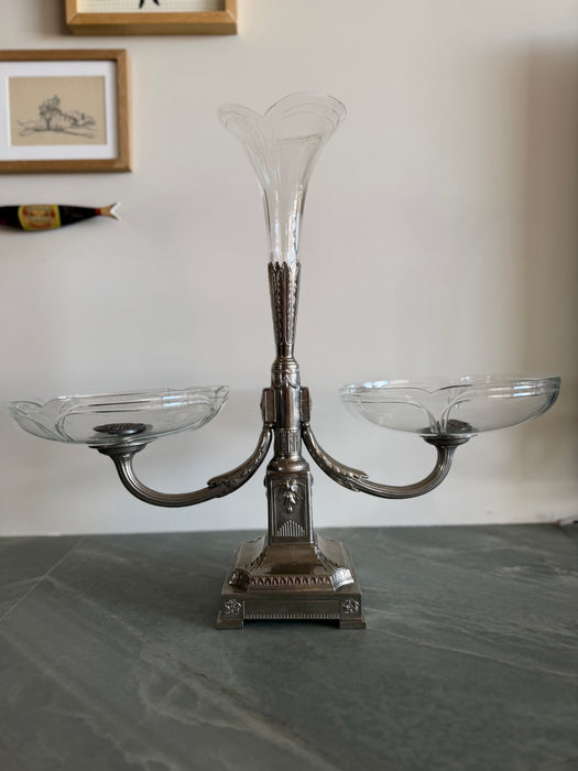 Fruteira Vintage em Prata Estilo Art Déco