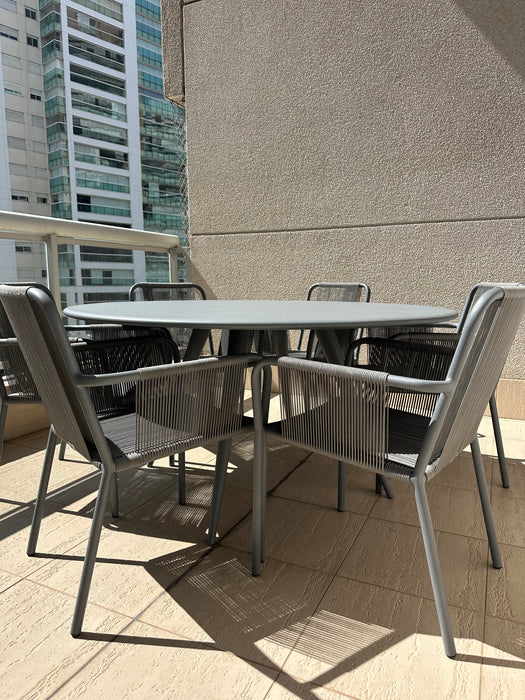 Conjunto de Mesa de Jantar "Gava" com 6 Cadeiras "Nancy" - Franccino