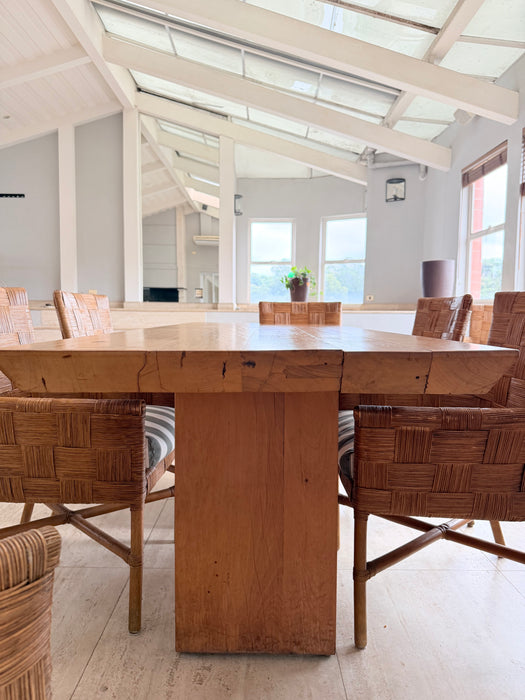 Mesa de Jantar em Madeira com 8 Cadeiras