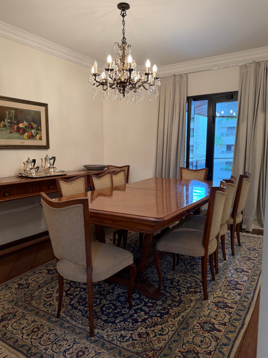 Mesa de Jantar Extensível com 12 Cadeiras