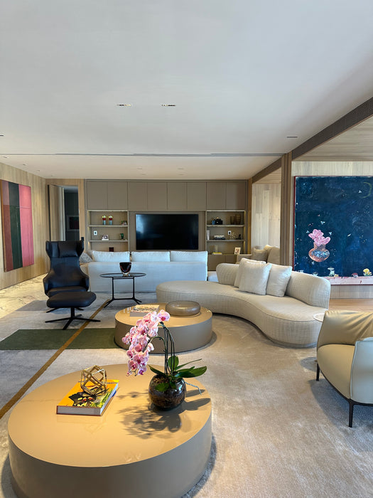 Sofá Modular "Marcel" com Par de Pufes – Antonio Citterio para B&B Italia