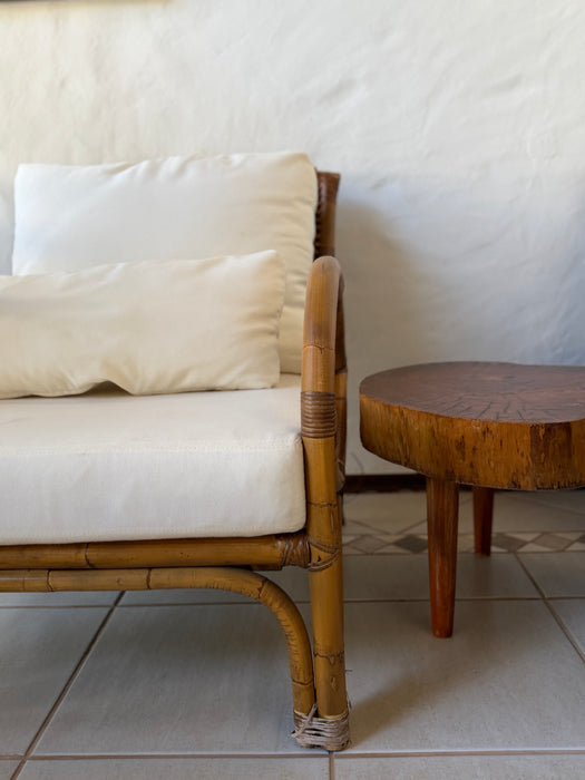 Par de Poltronas com Banquetas em Fibra Natural